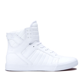 Pánské Kotníkové Boty Supra SKYTOP Bílé/Bílé | CZ-12497